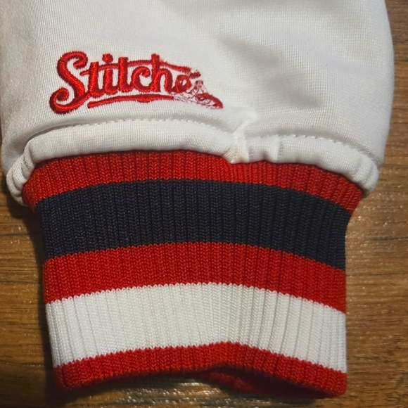 Boston Red Sox baseball Stitches Track Jacket MLB Awesome Full Zip Lined Medium - Picture 6 of 8